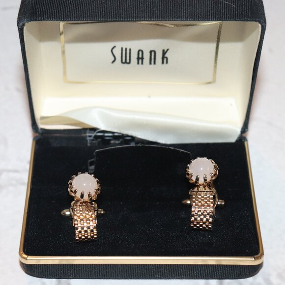 SWANK Other - Handsome Gold and Opalite SWANK wrap around cufflinks in BOX